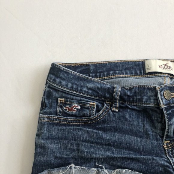 Hollister Shorts Women's Blue Denim Mini Shorts Reg Fit Size 5 w27 30x1.5 - Picture 6 of 12